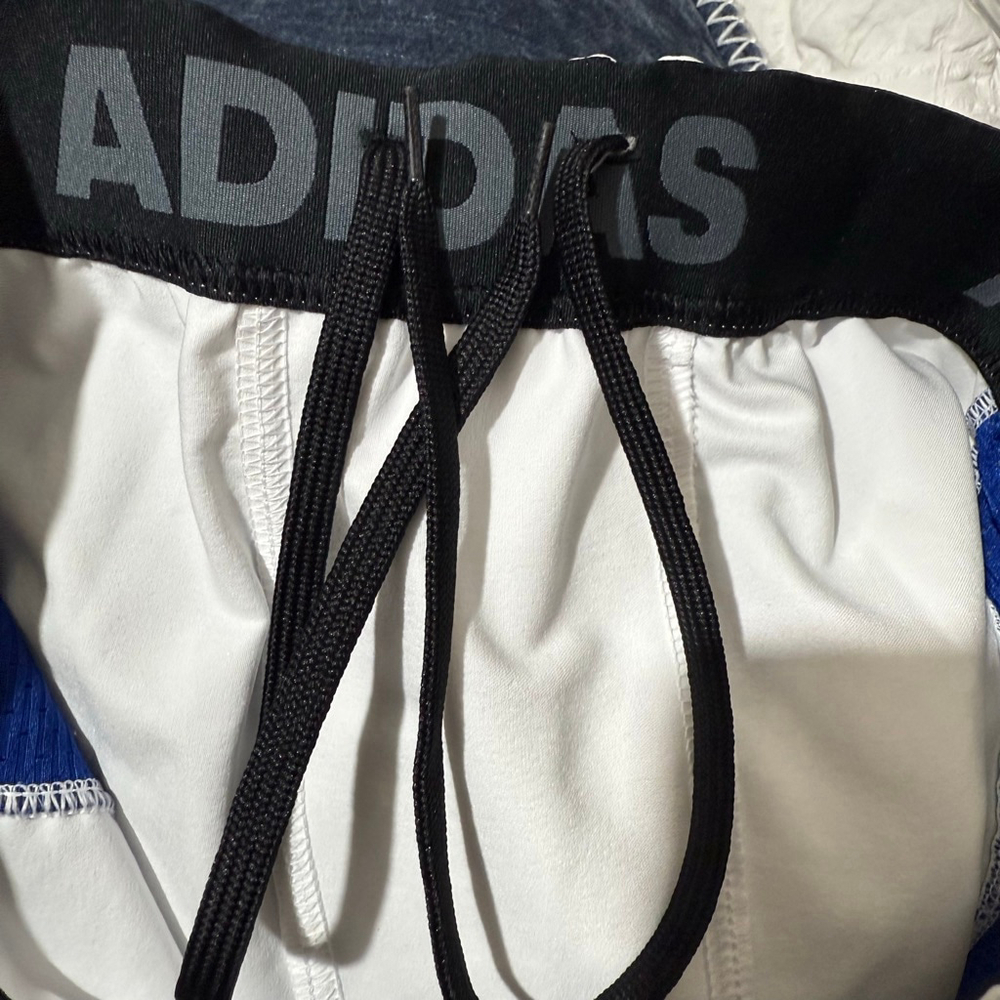 Men's Adidas White & Blue Padded Football Pants 2XL - Picture 6 of 14